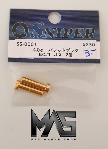 Goldkontaktstecker 4mm männlich